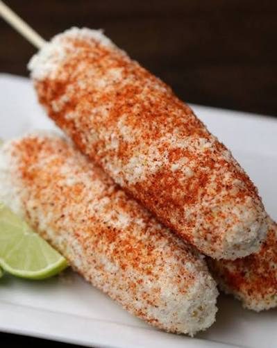 Elote dusted with chili and cheese